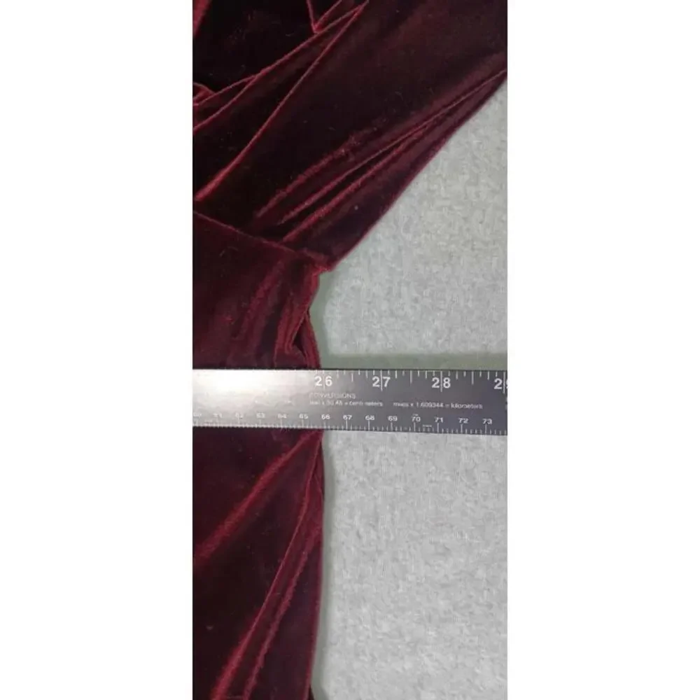 Kathie Lee Long Sleeve Velvet Blouse Womens Size 22W/24W Maroon Soft And... - Picture 8 of 11